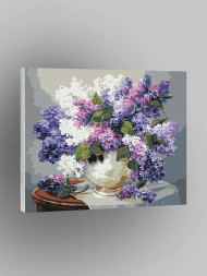 Raqamlar bo'yicha rasm "Gullar bilan vaza"