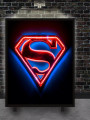 Постер на холсте &amp;quot;Неоновый символ Супермена&amp;quot;