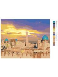 Raqamlar bo‘yicha rasm &quot;Buxoro. Kalon minorasi quyosh botishida&quot;