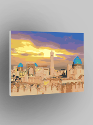 Raqamlar bo‘yicha rasm &quot;Buxoro. Kalon minorasi quyosh botishida&quot;