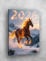 Постер на холсте &amp;quot;Огненный конь в горах 2026&amp;quot;