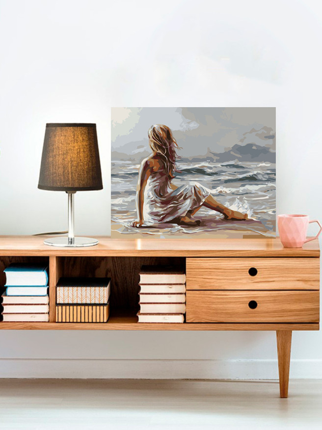 Картина по номерам &amp;quot;Девушка у моря&amp;quot;