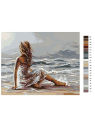 Картина по номерам "Девушка у моря"