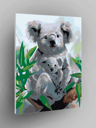 Raqamlar bo&#039;yicha rasm &quot;Koala va bolasi&quot;