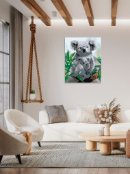 Raqamlar bo&#039;yicha rasm &quot;Koala va bolasi&quot;