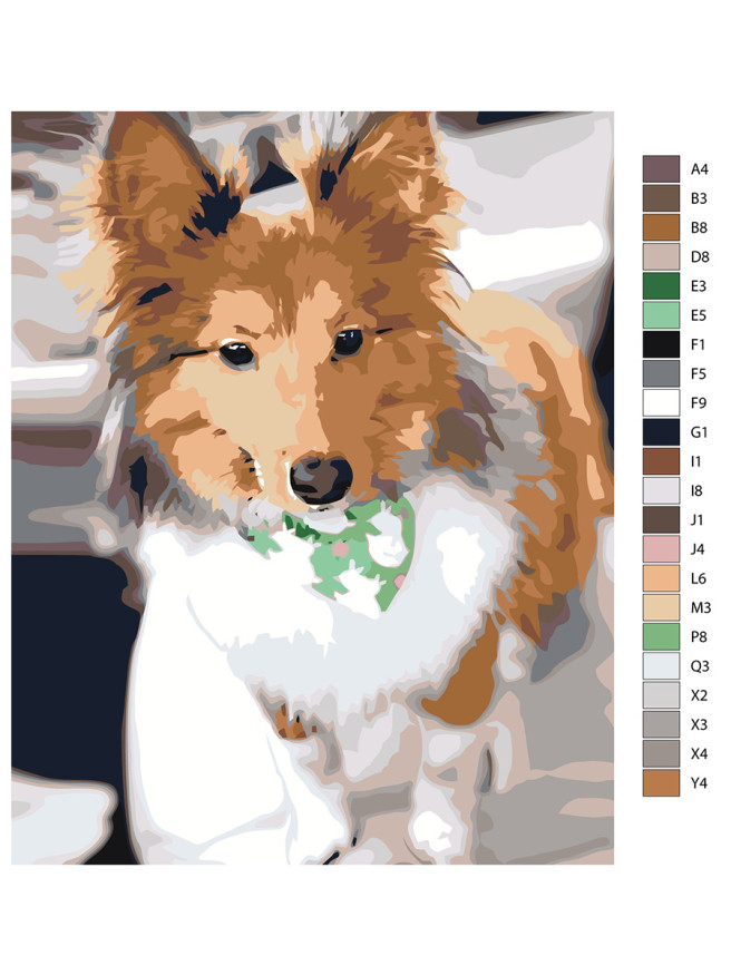 Raqamlar bo&amp;#039;yicha rasm &amp;quot;Yumshoq it&amp;quot;