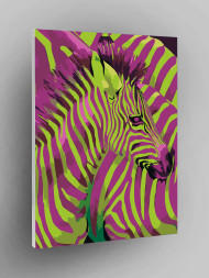 Картина по номерам &amp;quot;Розово-зелёная зебра&amp;quot;