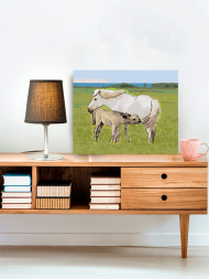 Raqamlar bo'yicha rasm "Otlar oilasi"