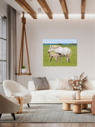 Raqamlar bo'yicha rasm "Otlar oilasi"