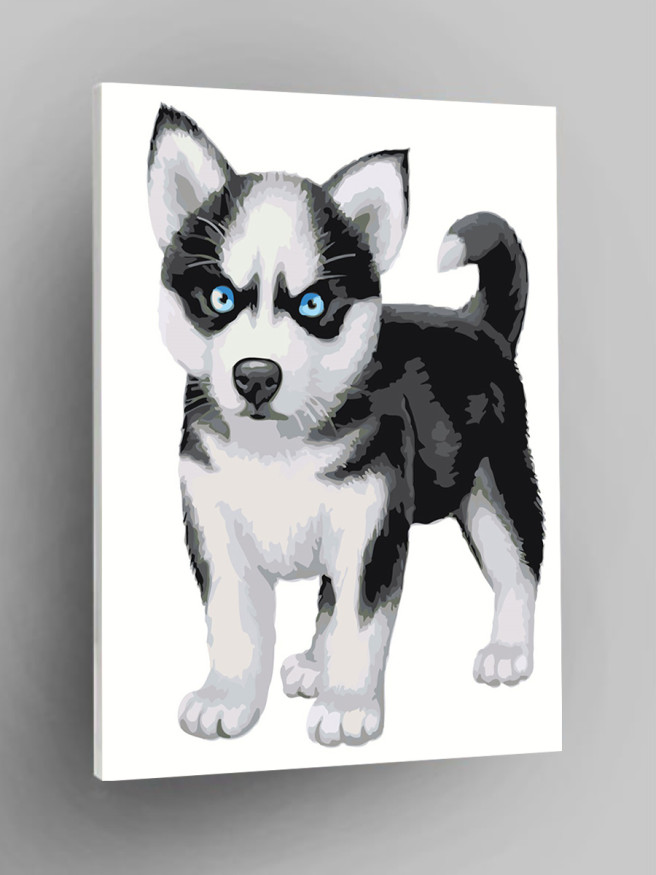 Raqamlar bo&amp;#039;yicha rasm &amp;quot;Kichkina husky&amp;quot;