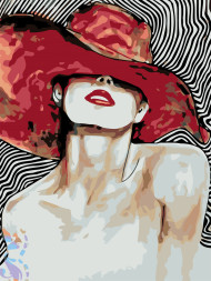 Raqamlar bo&#039;yicha rasm &quot;Shlyapa kiygan qiz&quot;