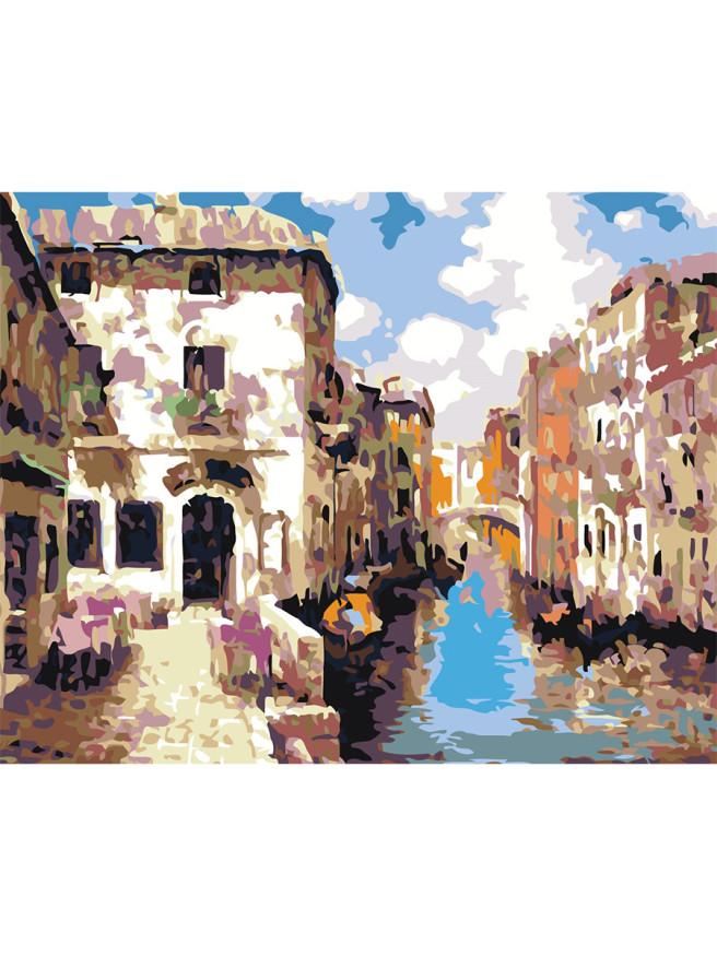 Картина по номерам &amp;quot;Город с рекой&amp;quot;