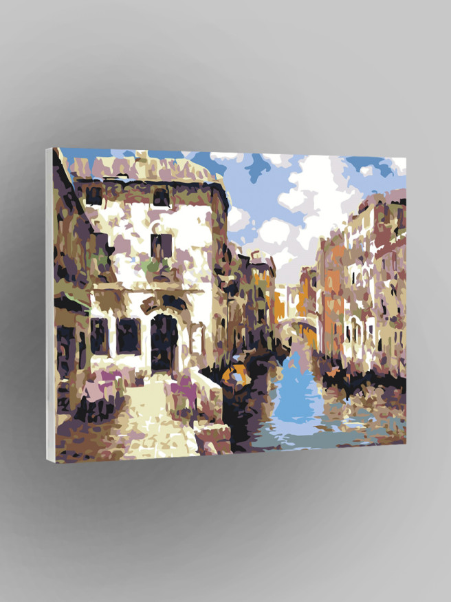 Картина по номерам &amp;quot;Город с рекой&amp;quot;