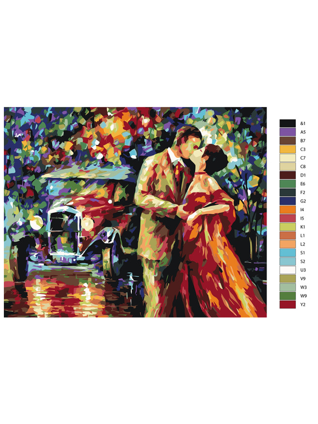 Картина по номерам &amp;quot;Влюблённая пара&amp;quot;