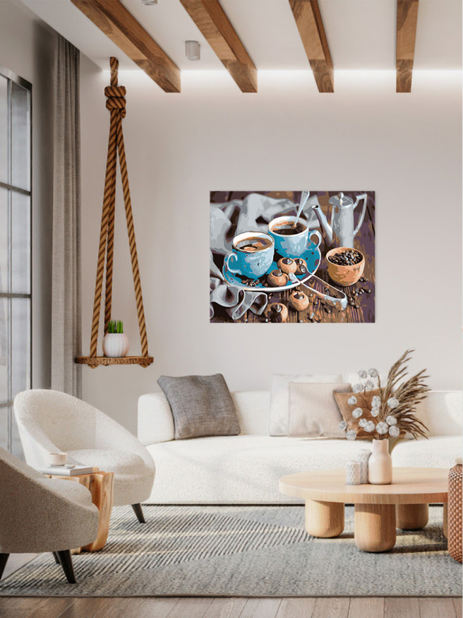 Картина по номерам &amp;quot;Две чашки кофе&amp;quot;