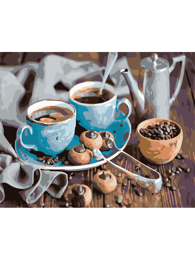 Картина по номерам &amp;quot;Две чашки кофе&amp;quot;