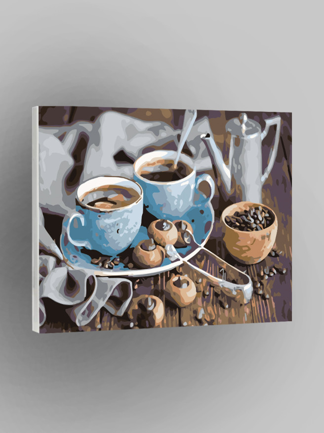 Картина по номерам &amp;quot;Две чашки кофе&amp;quot;