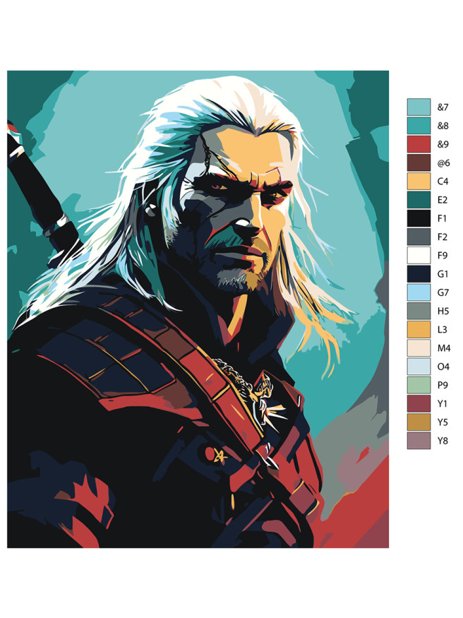 Картина по номерам &amp;quot;Ведьмак&amp;quot;