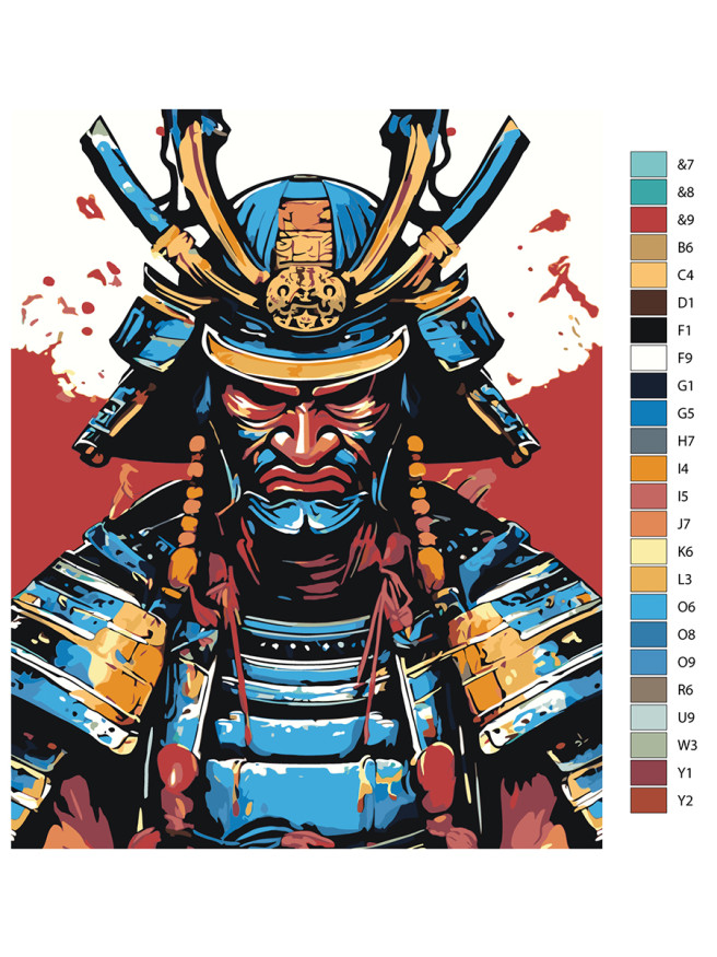 Raqamlar bo&amp;#039;yicha rasm &amp;quot;Xitoylik jangchi&amp;quot;