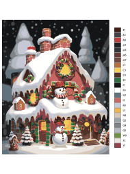 Картина по номерам &amp;quot;Дом в лесу&amp;quot;