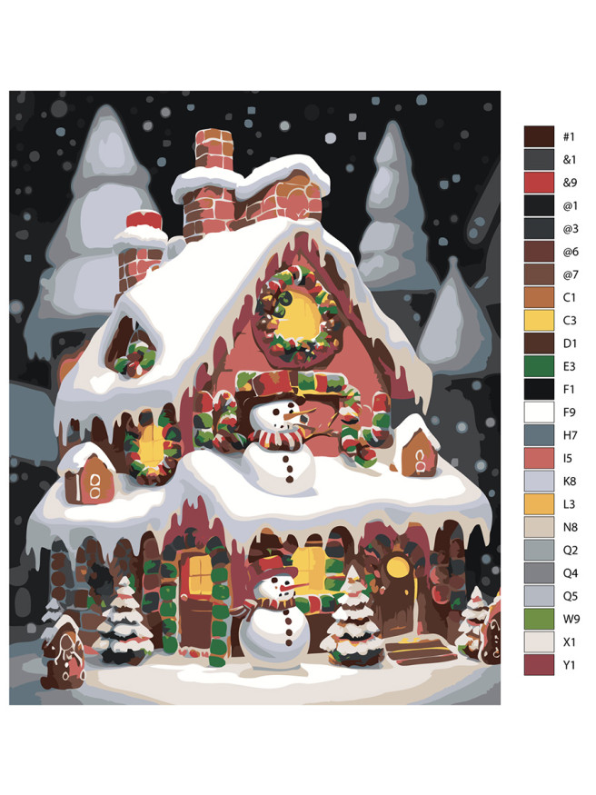 Картина по номерам &amp;quot;Дом в лесу&amp;quot;