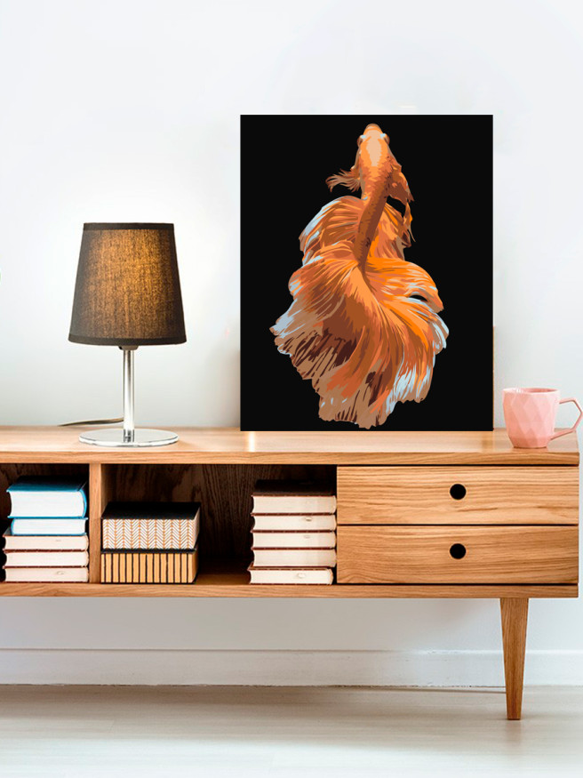 Raqamlar bo&amp;#039;yicha rasm &amp;quot;Oltin baliq&amp;quot;