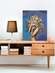 Картина по номерам &amp;quot;Девушка с кактусом&amp;quot;