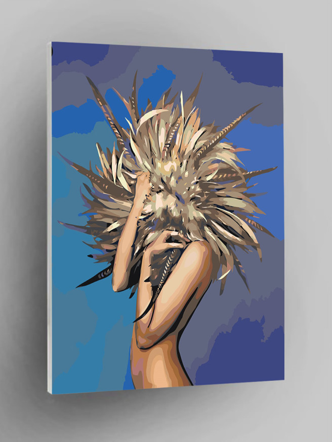 Картина по номерам &amp;quot;Девушка с кактусом&amp;quot;