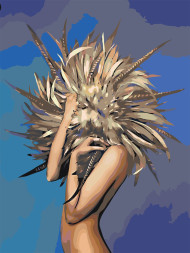 Картина по номерам &amp;quot;Девушка с кактусом&amp;quot;