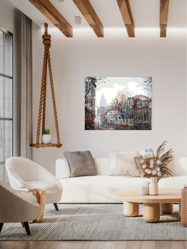 Raqamlar bo&amp;#039;yicha rasm &amp;quot;Kuzda shahar&amp;quot;