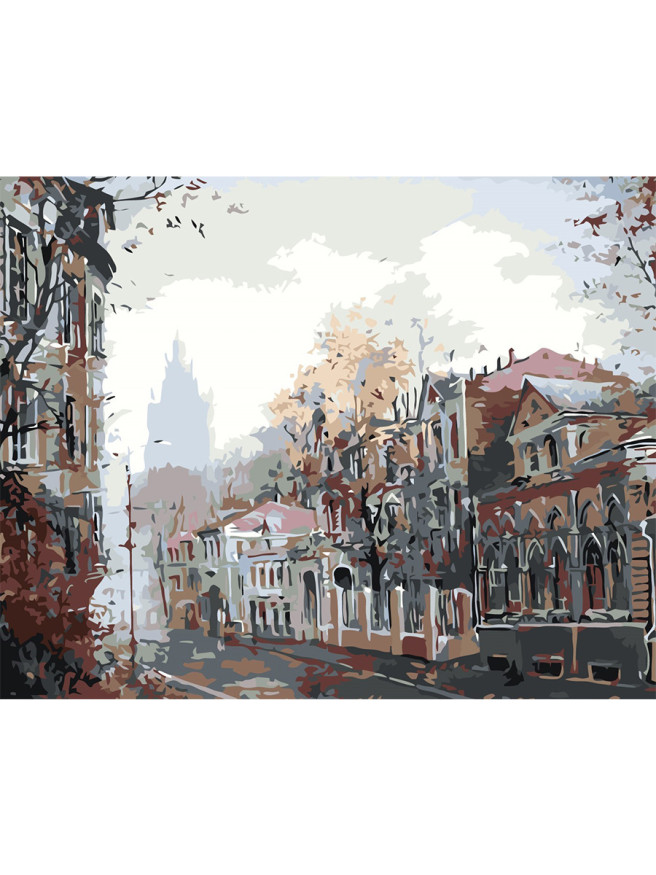 Raqamlar bo&amp;#039;yicha rasm &amp;quot;Kuzda shahar&amp;quot;