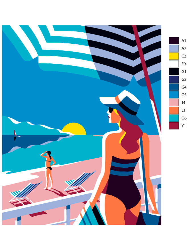 Картина по номерам &amp;quot;Курорт на море&amp;quot;