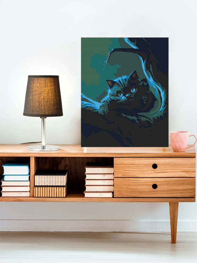 Raqamlar bo&amp;#039;yicha rasm &amp;quot;Daraxt ustidagi mushuk&amp;quot;