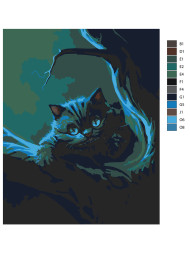 Картина по номерам &amp;quot;Котик на дереве&amp;quot;