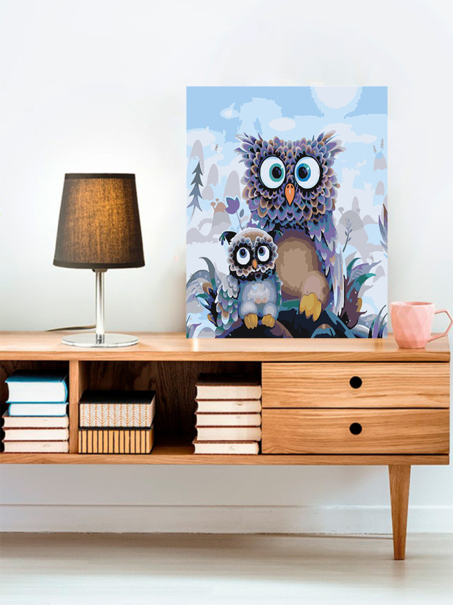 Raqamlar bo&amp;#039;yicha rasm &amp;quot;Ikki boyqush&amp;quot;