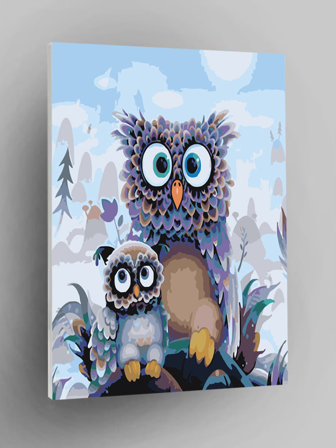 Raqamlar bo&amp;#039;yicha rasm &amp;quot;Ikki boyqush&amp;quot;