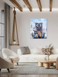 Raqamlar bo'yicha rasm "Ikki boyqush"