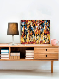 Raqamlar bo'yicha rasm "Ot poygasi"