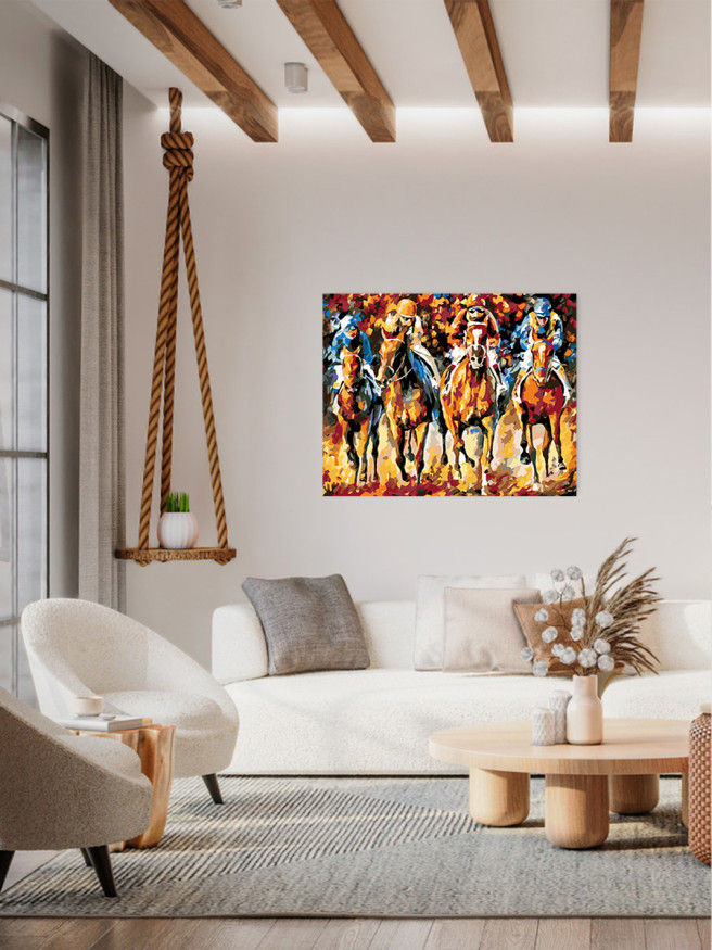 Raqamlar bo&amp;#039;yicha rasm &amp;quot;Ot poygasi&amp;quot;