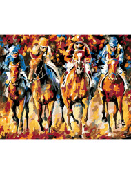 Raqamlar bo'yicha rasm "Ot poygasi"