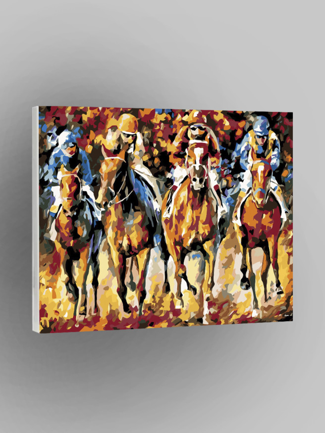 Raqamlar bo&amp;#039;yicha rasm &amp;quot;Ot poygasi&amp;quot;