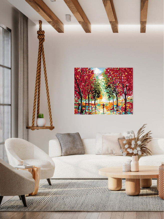 Raqamlar bo&amp;#039;yicha rasm &amp;quot;Rangli o&amp;#039;rmon&amp;quot;