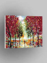 Raqamlar bo&#039;yicha rasm &quot;Rangli o&#039;rmon&quot;