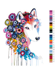 Raqamlar bo&#039;yicha rasm &quot;Ranglardan bo&#039;ri&quot;