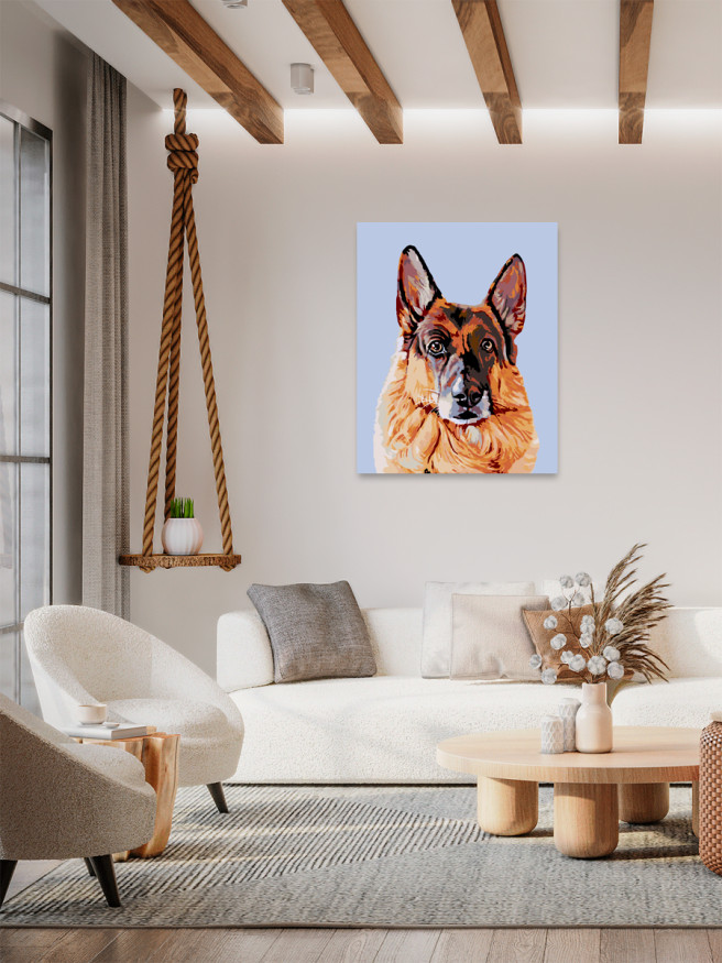 Raqamlar bo&amp;#039;yicha rasm &amp;quot;Nemis ovcharkasi&amp;quot;