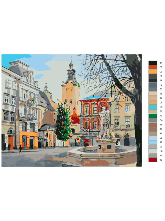 Картина по номерам &amp;quot;Центр города&amp;quot;