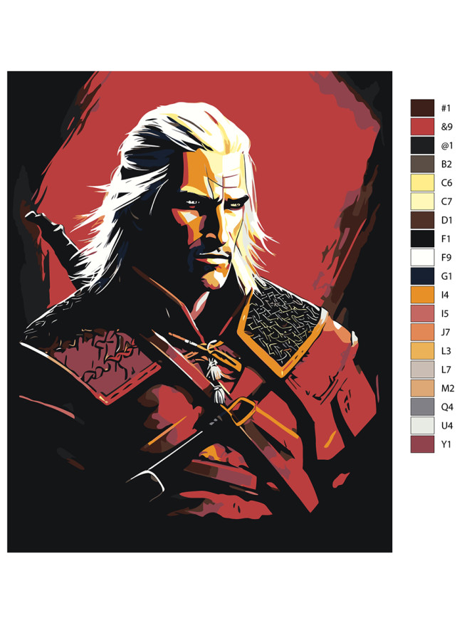 Raqamlar bo&amp;#039;yicha rasm &amp;quot;Qizil rangdagi jodugar&amp;quot;