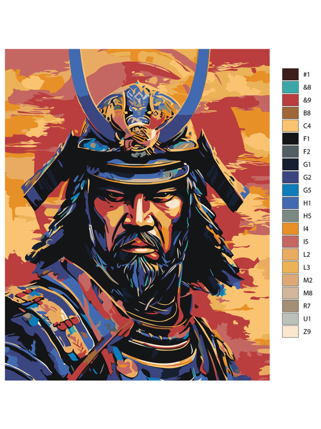 Картина по номерам &amp;quot;Воин из древнего Китая&amp;quot;