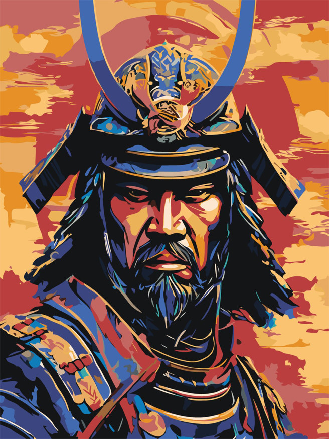 Картина по номерам &amp;quot;Воин из древнего Китая&amp;quot;