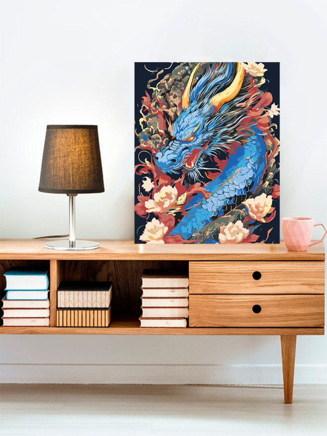 Raqamlar bo&amp;#039;yicha rasm &amp;quot;Gullar bilan ajdaho&amp;quot;